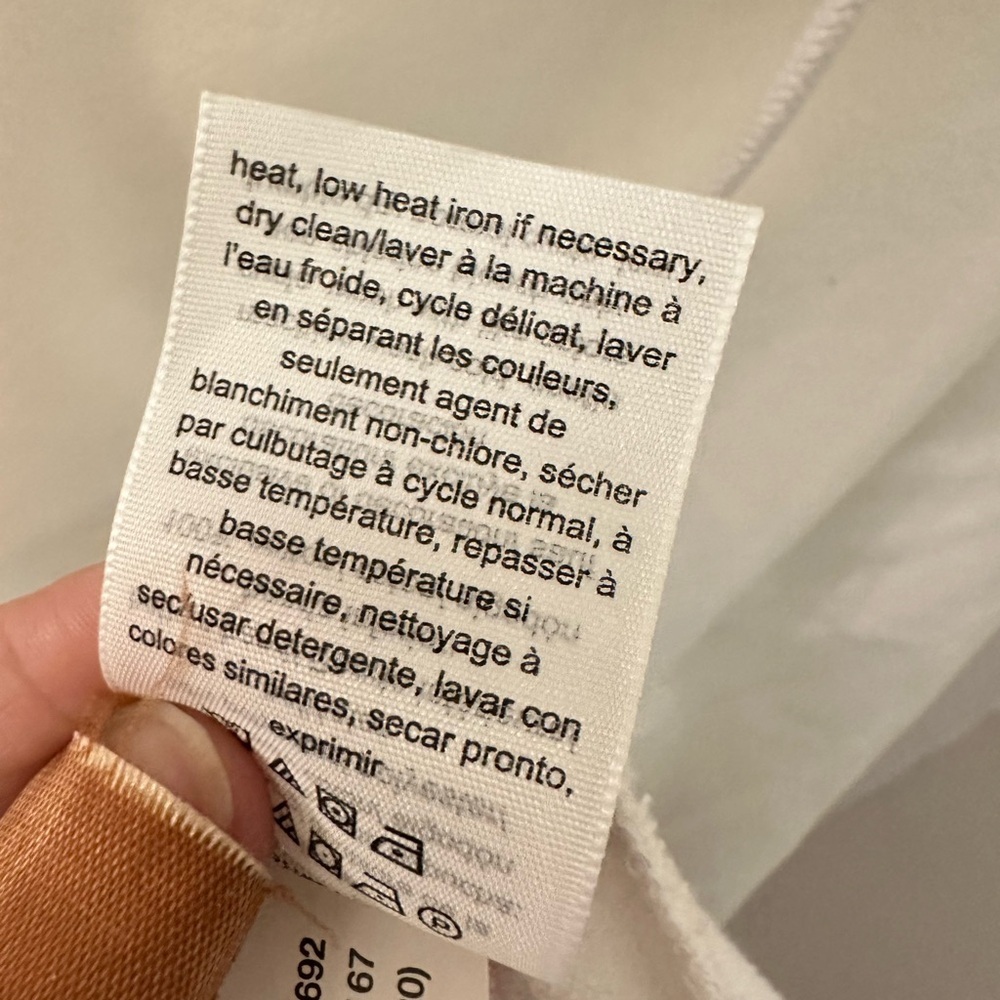 TOMMY HILFIGHER 3X Wovenhem white dress shirt bottom hooded loose fit woman top - Picture 9 of 14